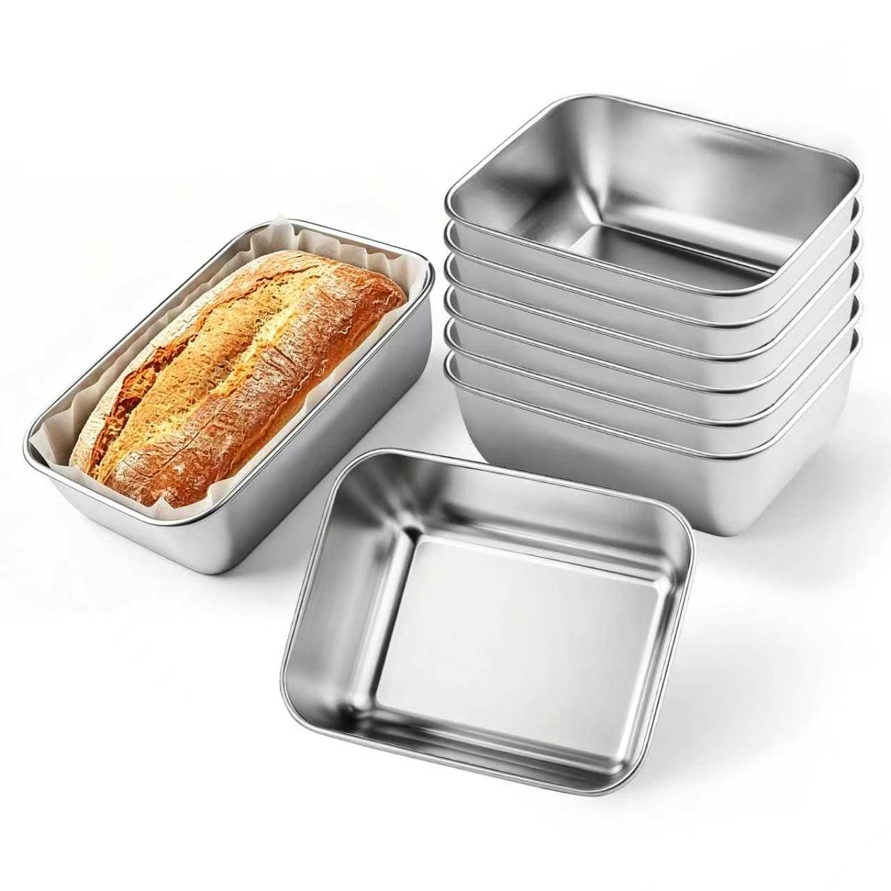 Photo 1 of Tivbvpgx Mini Loaf Pans, 8 Pack Stainless Steel