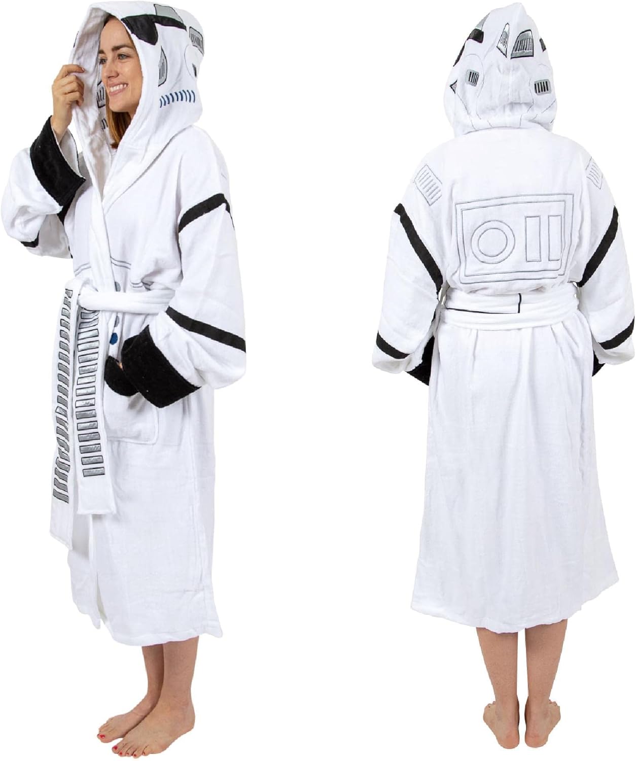STAR WARS Stormtrooper Unisex Hooded Bathrobe for Adults