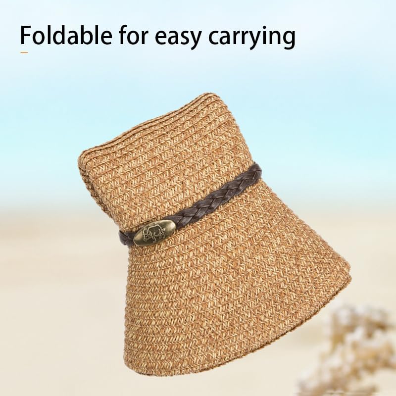 Women Men’s Western Cowboy Hat Summer Straw Hat Mexican Cowgirl Hat Newsboy Sunblock Top Cap Wide Brim Sun Hat - Image 7