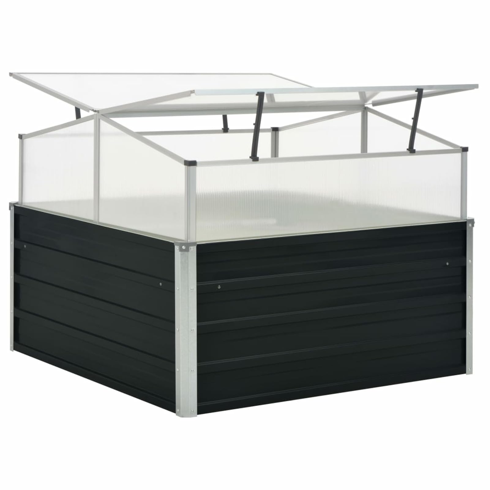 LAPOOH Serra Antracite 100x100x77 cm in Acciaio Zincato,Casa e Giardino,Prato e giardino,Giardinaggio,Serra da Giardino(SPU:45724)