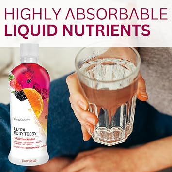 Youngevity Ultra Body Toddy - أكثر من 100 مكون غذائي ميجا متعدد الفيتامينات المعدنية للرجال والنساء - امتصاص معزز - مغذيات نباتية - أحماض أمينية - (32 Fl Oz)