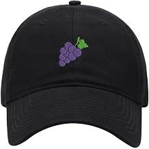 Men's Baseball Cap Grapes Fruits Embroidered Washed Cotton Vintage Dad Gifts Hat Women's Hat