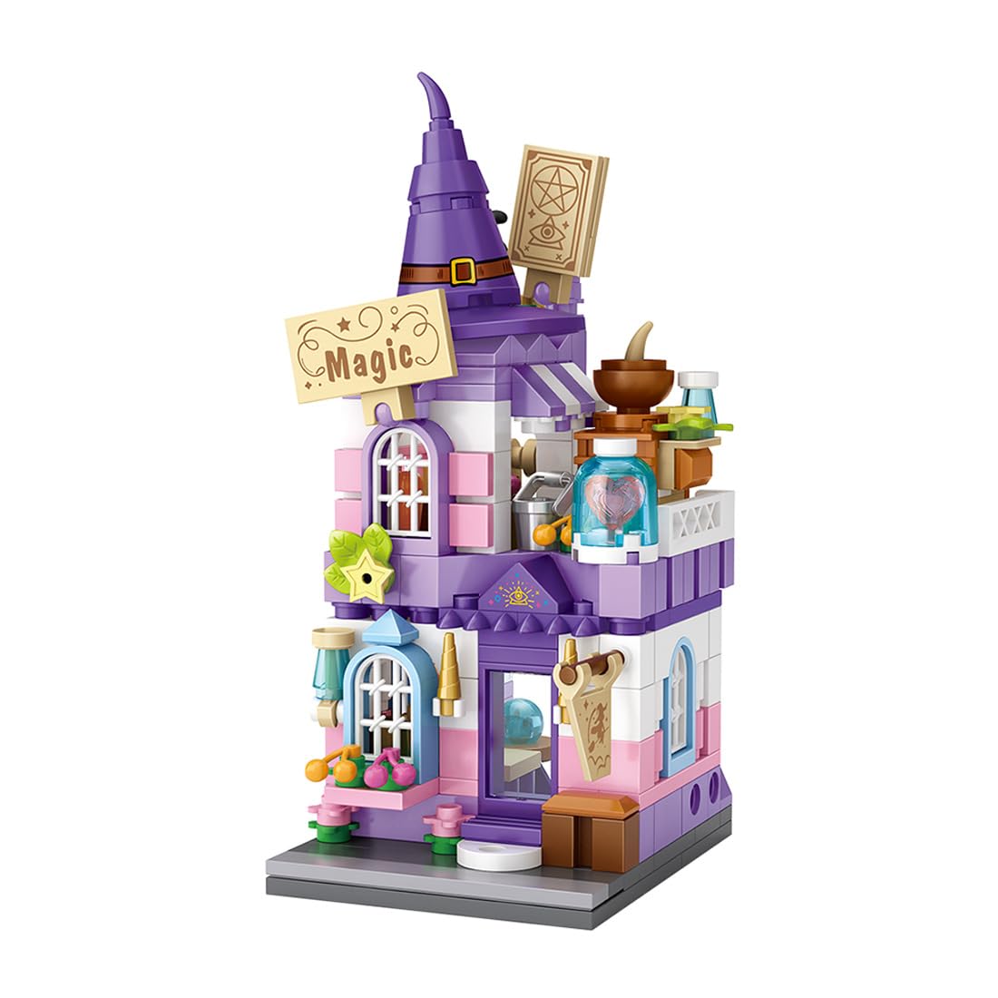 Halloween House Building Blocks Set, 304 Pieces Magic Horror Castle Brick, Halloween Creative Gifts Halloween Decoration Gift for Adults