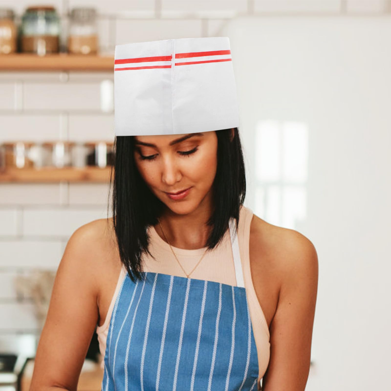 SUPVOX Cappello da Chef in Carta Bianca 80 Pezzi per Cucina