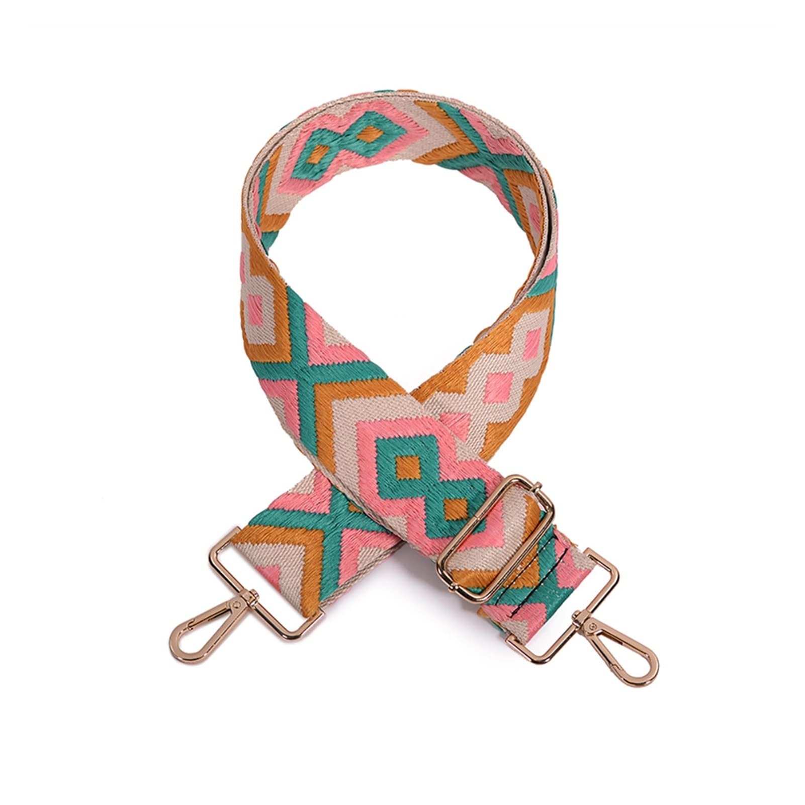 HASMI Bag Strap Black Metal Straps Handbag Wide Belt Shoulder Crossbody Bag Strap Replacement Adjustable Strap Bag Part Accessory Belt for Bags Purse Strap (Color : 13, Size : Black metal)