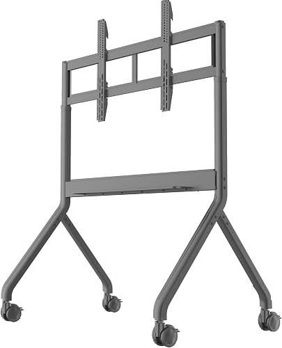 NB ERGONOMIC Motorized Mobile TV Cart, Heavy Duty Mobile Cart Electric Lifting Stand for Max 110 Inch TV Screen or Smart Board, Load up to 200 lbs, Max VESA 1200x600mm P320