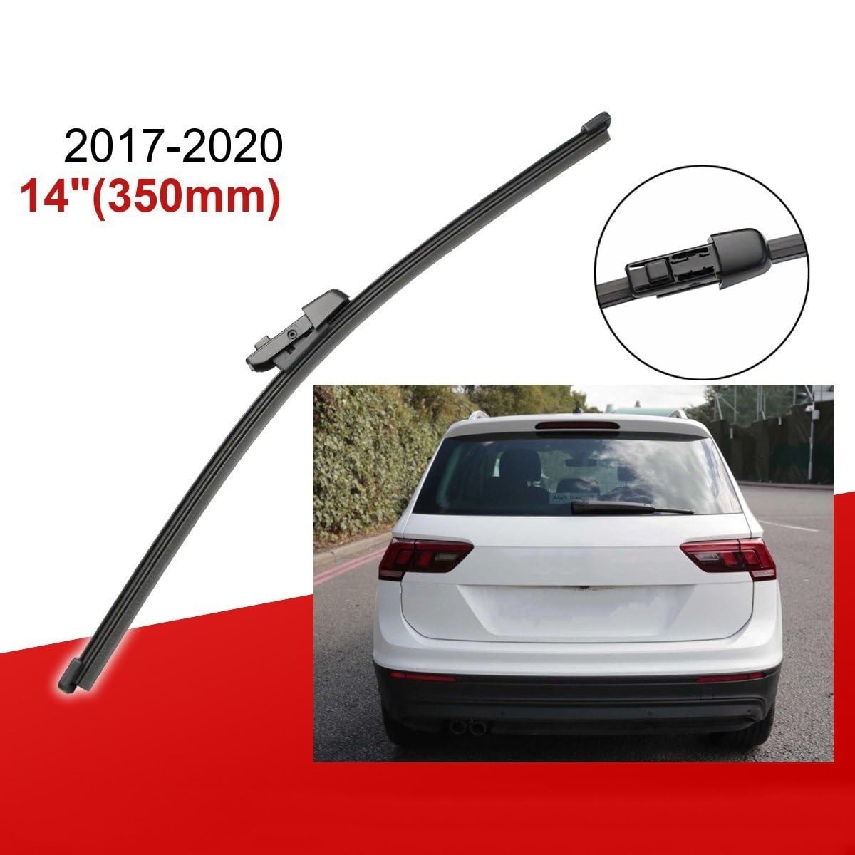 Juego de limpiaparabrisas Escobillas de limpiaparabrisas delanteras y traseras de 26"+21"+14" para VW para Tiguan MK2 2017 2018 2019 2020