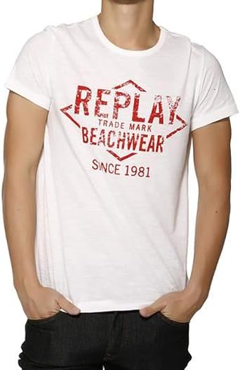 Replay Mens Logo T-Shirt in White 