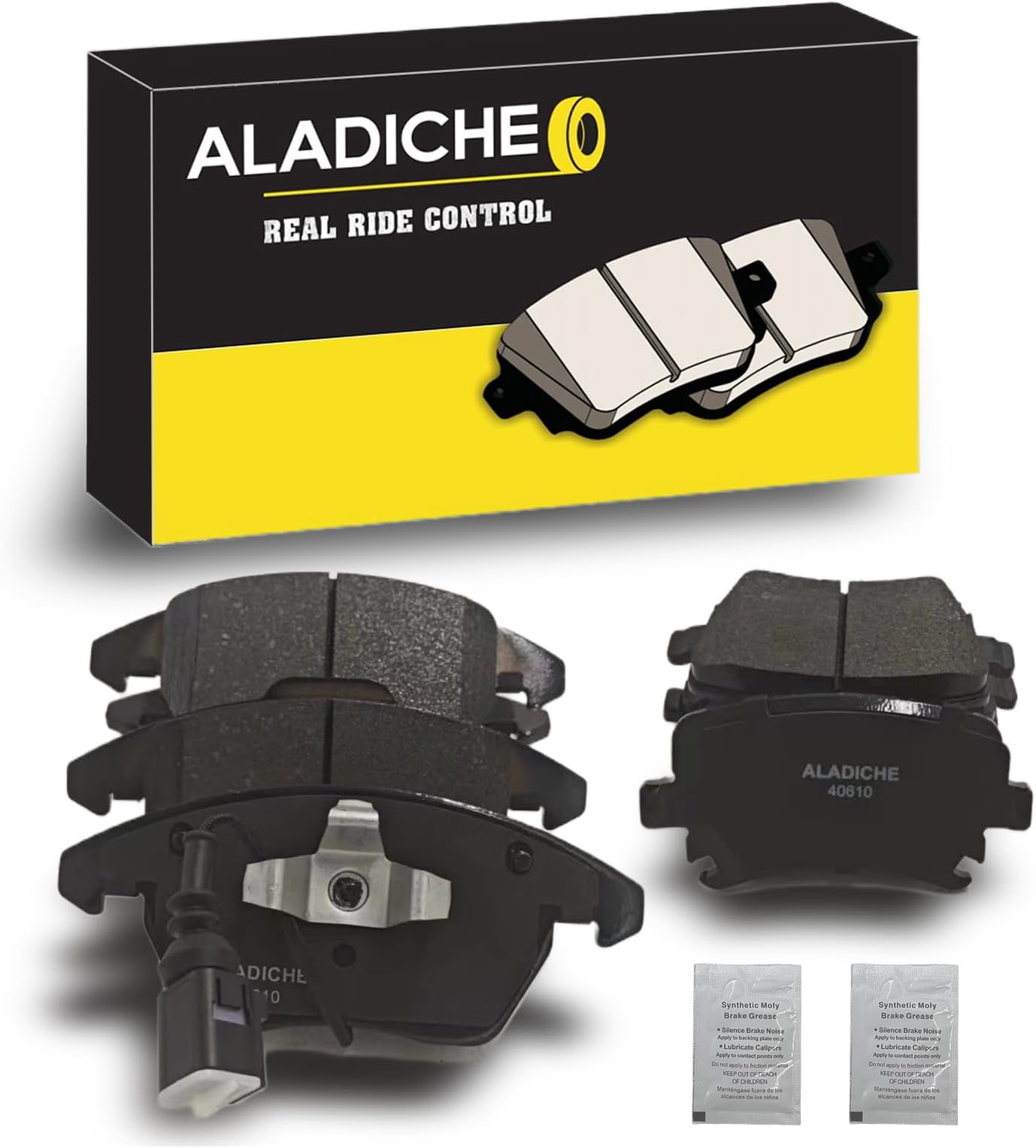 Front & Rear Ceramic Brake Pads Set For Honda CR-V 2002-2004 & Element 2003-2011 - Includes Hardware