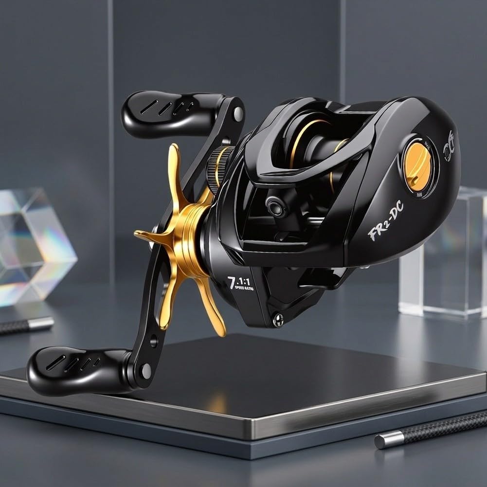 Kołowrotek Baitcasting Reel 4+1BB Elektroniczny układ hamulcowy | Łożyska kulkowe 4+1, odporne, płynne obracanie, konstrukcja, długotrwała wydajność