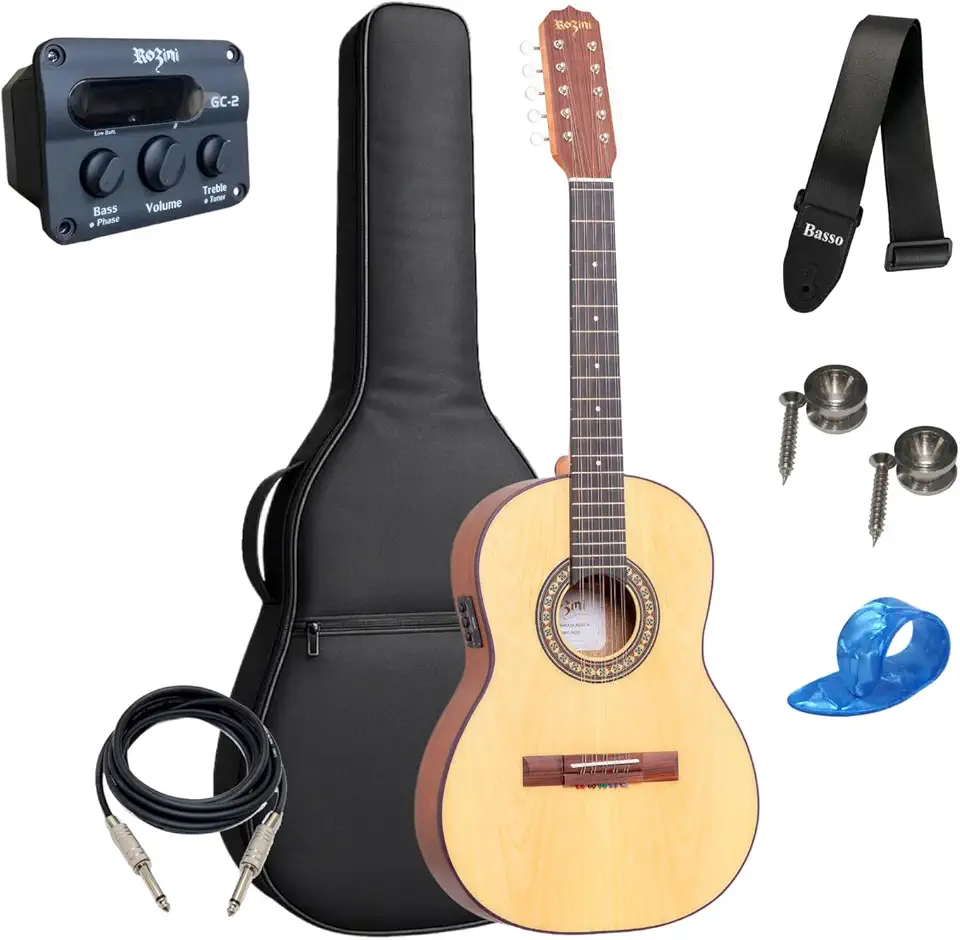 Viola Caipira Rozini Rv155 Ativa Fosca Com Acessórios