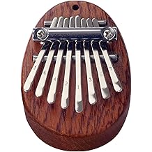 8 Key Mini Kalimba Thumb Piano Solid Wood Finger Piano Portable Marimba with Lanyard, Gift for Kids Adults Beginners