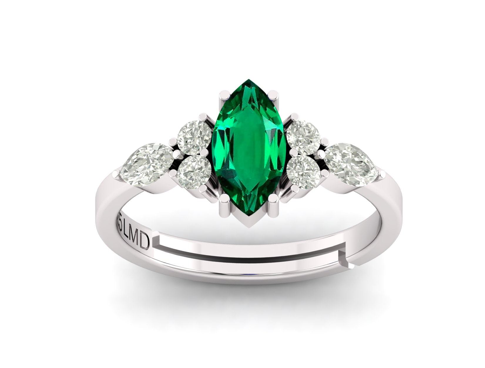 LMDPRAJAPATIS Certified 11.25 Ratti/10.50 Carat Emerald Panna Loose Gemstone Silver Plated Ring For Women And Men (B0DHD3968B) Amazon Price History, Amazon Price Tracker