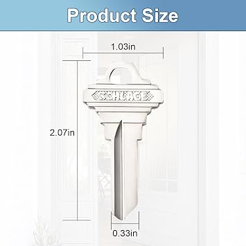 SC1 Key Blanks, Uncut Blank Keys for 5-Pin Locks - 10 Pca