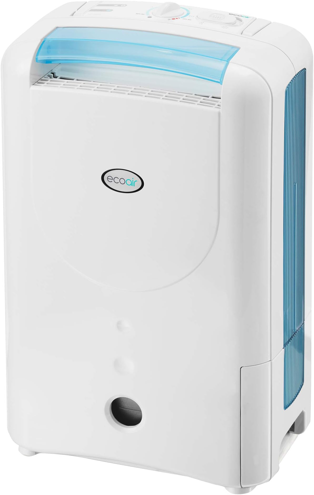 EcoAir DD1 Simple Blue MK3 Desiccant Dehumidifier | Rotary Dial | 7.5 L/Day | Quiet 34dBA | Anti Bacterial Filter | Laundry | 6Kg
