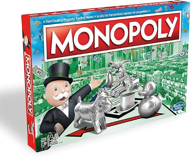 Monopoly Board Game, Family Board Games for Adults and Kids, Family Games, 2 to 6 Players, Strategy Games for Kids,, Ages 8 and Up