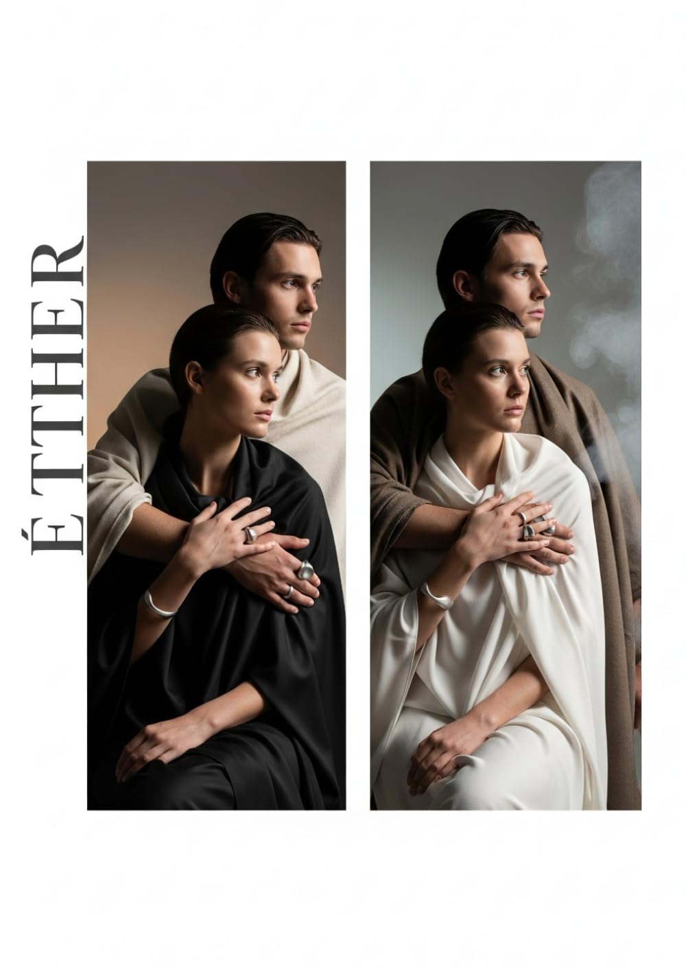 ÉTTHER: Modern Faux Magazine for Jewelry Photography Props, Home Staging, Neutral Shelf Styling, and Artful Interior Design (Brand Safe) (Fake