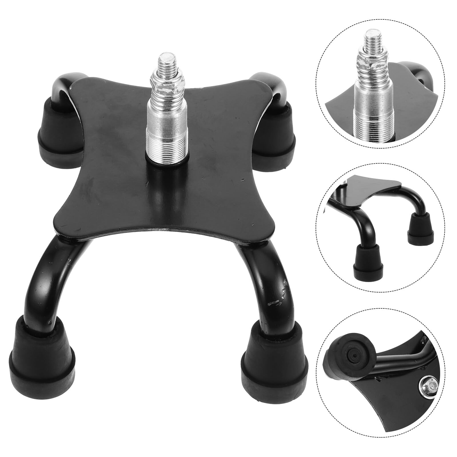 2 Piezas Puntas Antideslizantes para Bastón Accesorios Duraderos para Muletas con Base Cuádruple Tapas de Recambio Estables para Caminatas y Senderismo al Aire