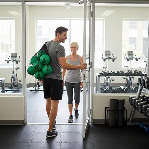Miniatura 2 de Paquete oficial de estudio (juego de 12, verde), pelota de pilates suave original de 9 pulgadas, pelota de ejercicio pequeña para barra, yoga,