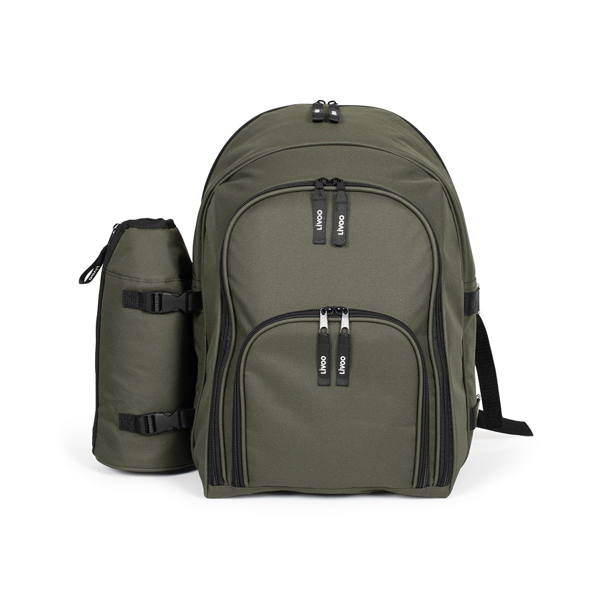 Livoo – Zaino Picnic 4 Persone SE970C – 11L, 600D, 30 Accessori, Verde