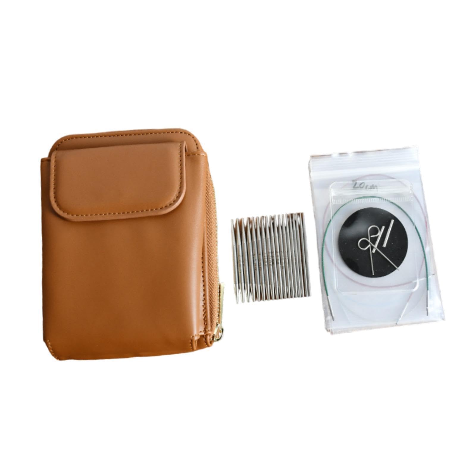 KIXZSAZ Efficient and Reliable Knitting Solutions Provided By Interchangeable Circular Knitting Pins Set Meets Every Crafting Demand Handmade DIY Projects, Sliver, Pins Length 6cm