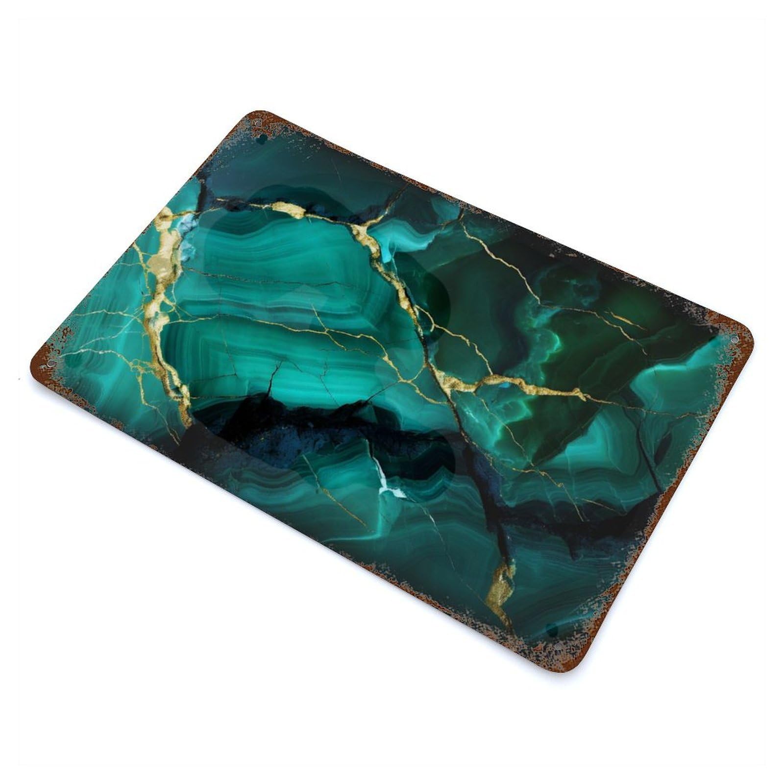 Abstract Kintsugi Dreams Weathered Tin Sign 11.8"x7.9", Retro Wall Decor for Pub, Kitchen And Man Cave Decor