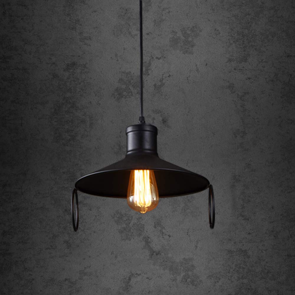 Chandelier industriel nostalgie DIRIGÉ en métal noir de qualité