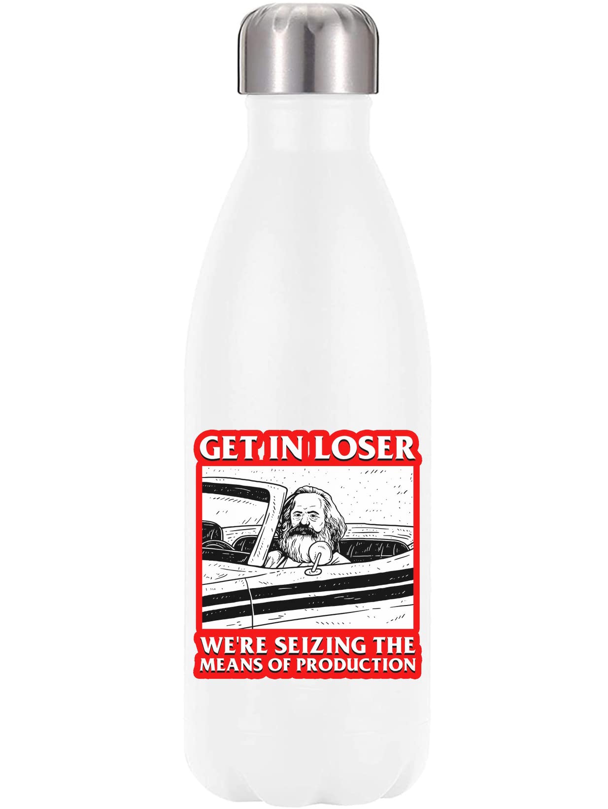 Termo blanco de Karl Marx de 350 ml para oficina y universidad