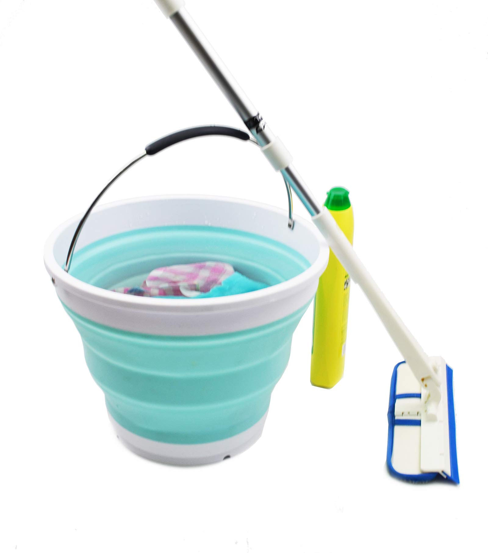 SAMMART Secchiello Pieghevole 10L In Plastica TPE/PP - Vasca Portatile Per Pesca, Campeggio E Spiaggia - 3