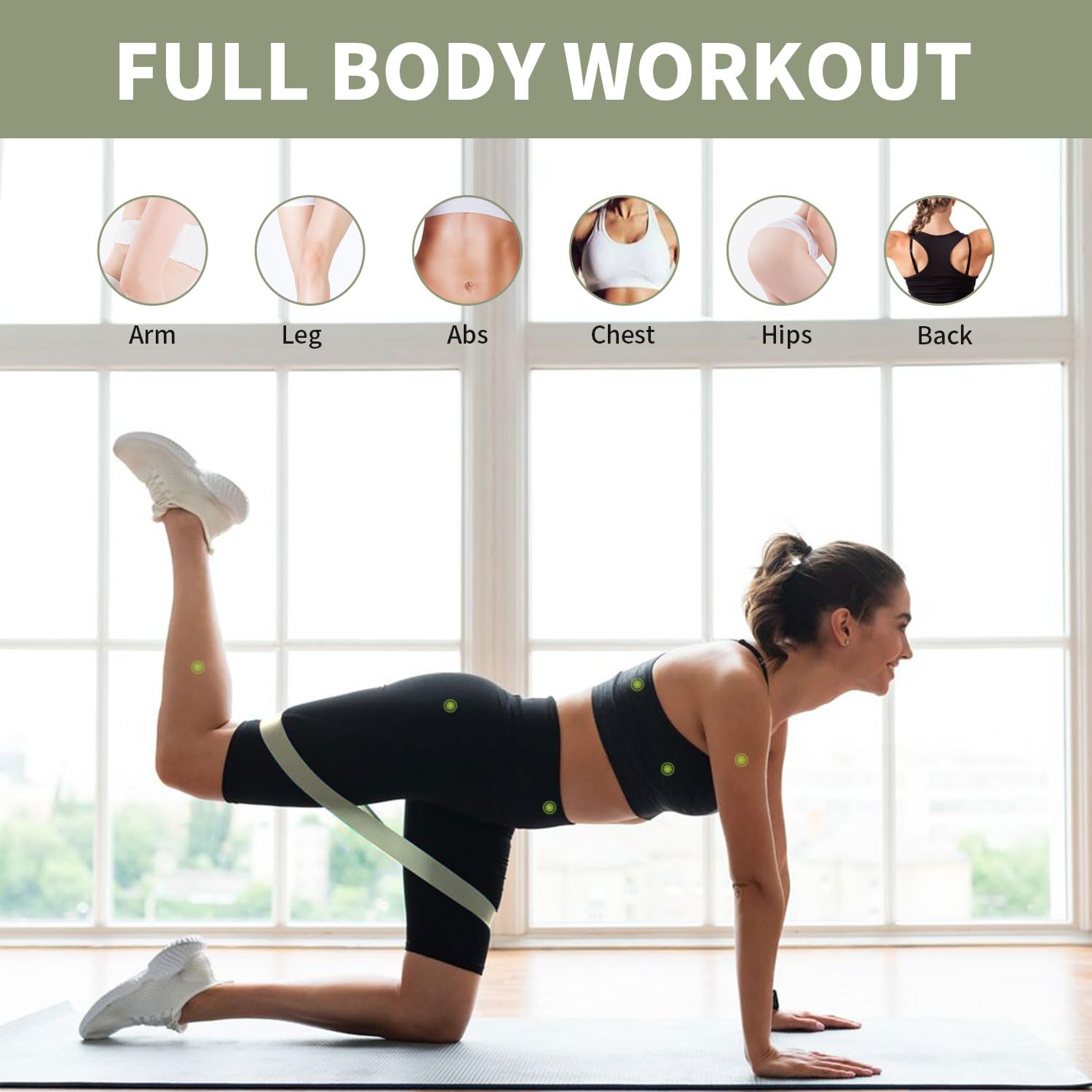 KANGFITER Bandas de Resistencia de Tela para Entrenar, Bandas Antideslizantes de 3 Niveles para Mujeres y Hombres, Juego de Bandas de Ejercicio para piernas y glúteos, Bandas elásticas de Cadera para