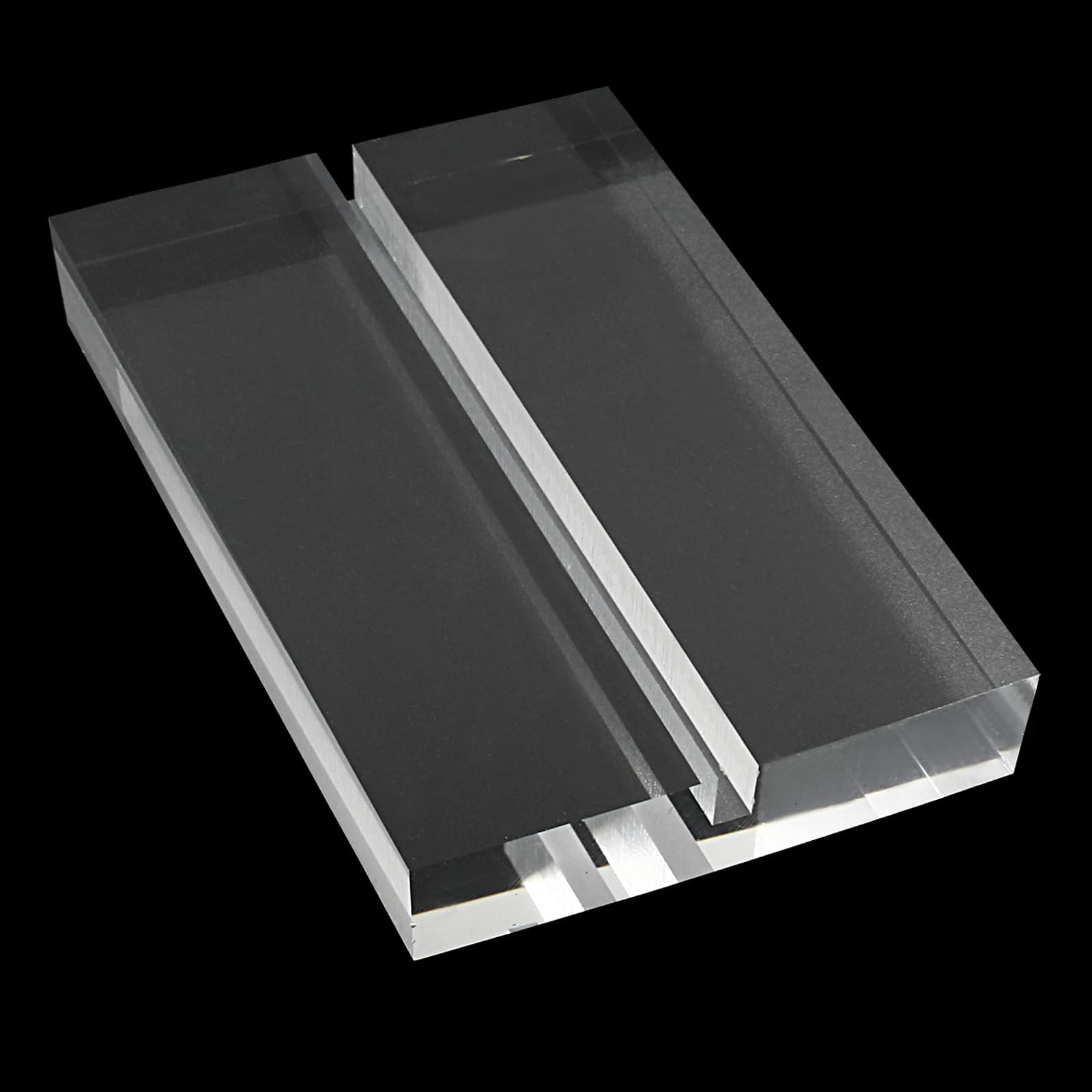 Bonsicoky 20 supporti in acrilico trasparente da 7,6 cm con slot da 3 mm, porta carte in acrilico per matrimoni, mostre, numeri da tavolo, affari