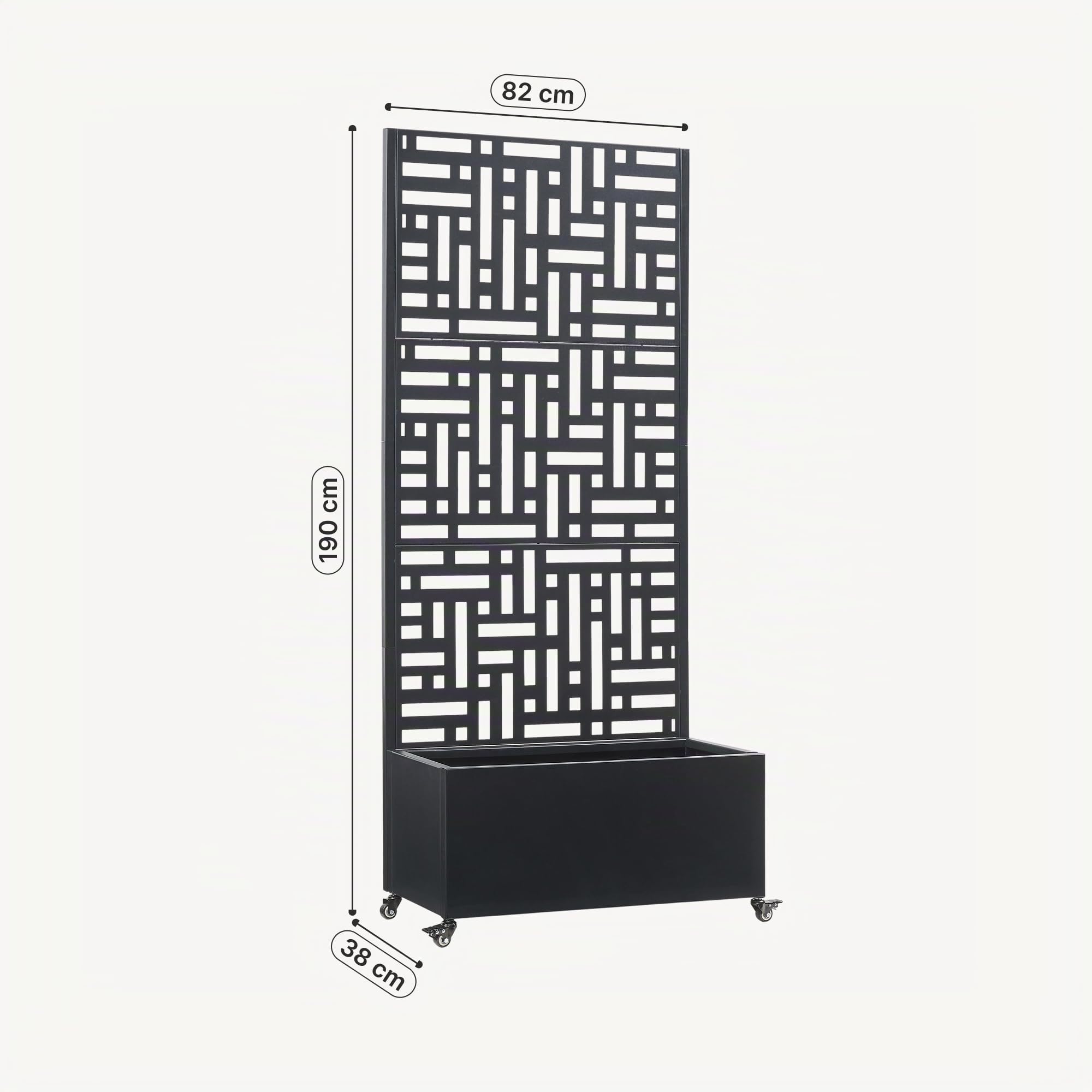 casa.pro Separador de Ambientes Bernalda Metal 190x82x38 cm Negro