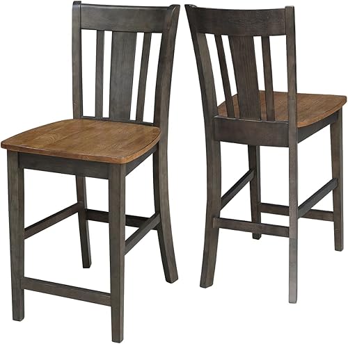 Miniatura 64 de International Concepts San Remo Taburete alto de bar, gris pardo lavado gris topo lavado,Espresso,Marrón,Beige,Negro -,Hickory/piedra