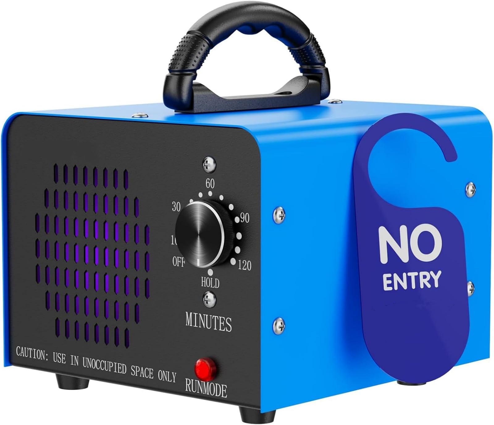 Industrial-Strength Odor Eliminator – Negative ion air purifier and deodorizer, filterless ion air purifier and air freshener, suitable for home, office, dust, pets, smoke, and other uses（Blue）