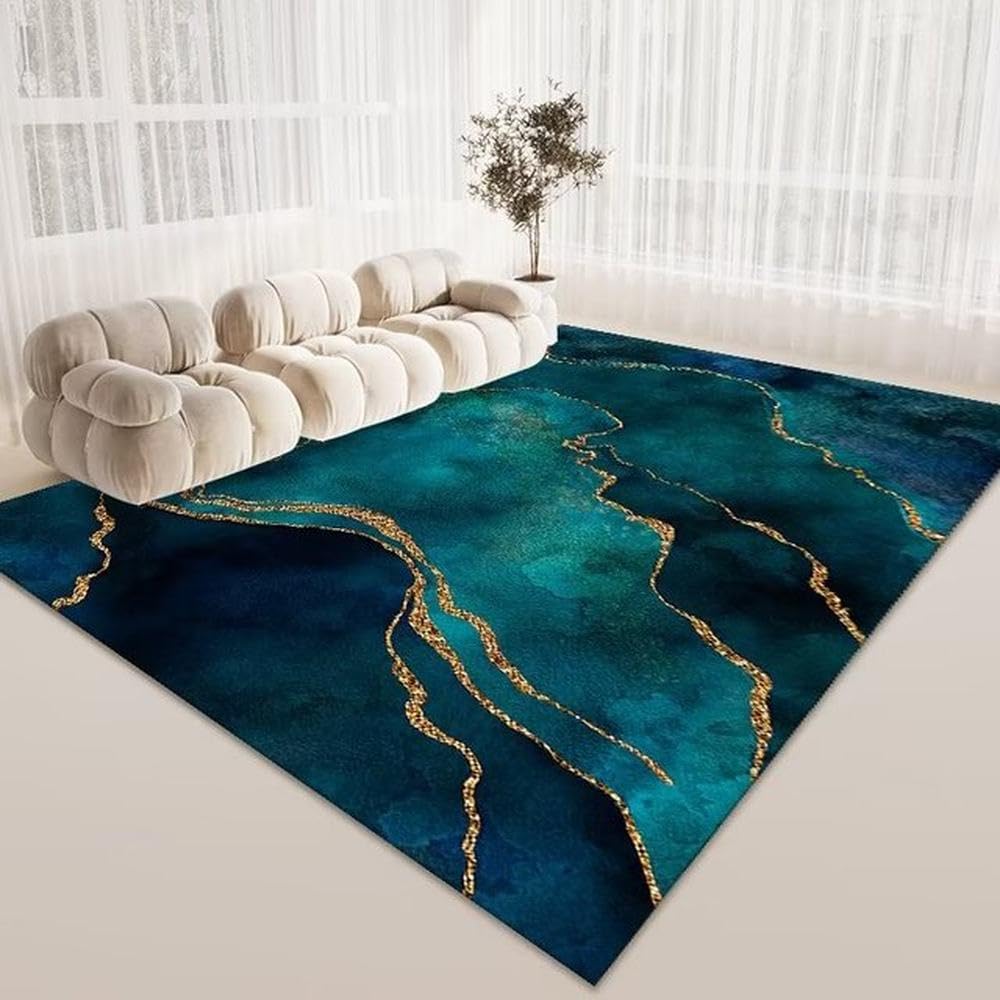 Tapis vert de style américain décoration chambre haut de gamme en flanelle grand format