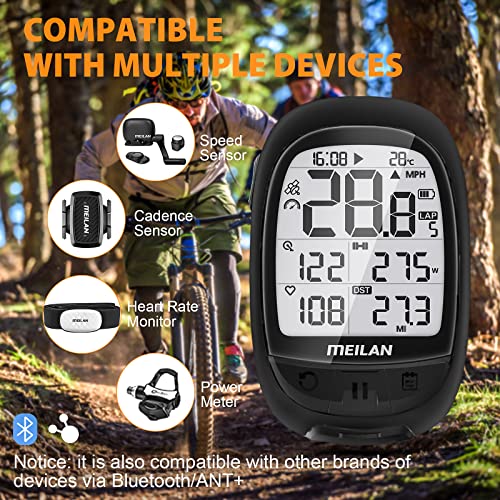 Meilan Oval Gps Bike Computer And Meilan C3 Bluetooth Speed And Cadence Sensor #TOP4