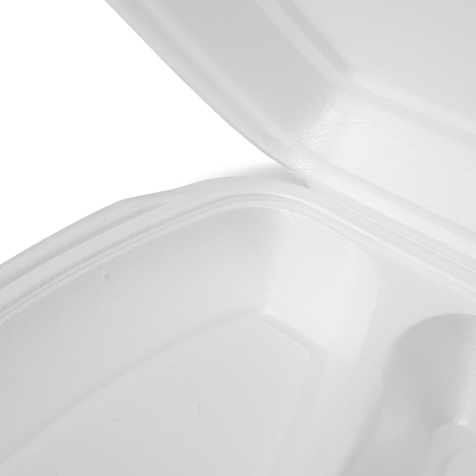 menu box 2 scomparti 200 pz 24 x 20,5 x 7 cm HP4/2 rettangolari bianche - XPS espanso - contenitori per insalata da asporto, box termiche per alimenti, vaschette monouso con coperchio