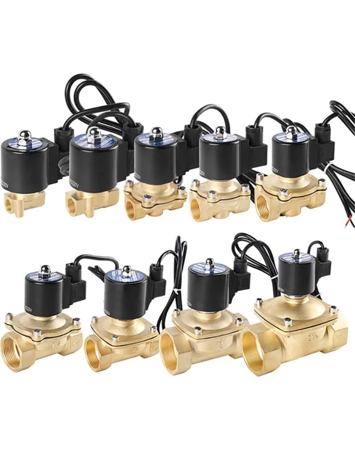 Uyqukggpsn Dn15 Solenoid Valve Brass Normally Closed Dn10-50 Ac/Dc 12V 24V 220V(,24Vdc_normally Closed)