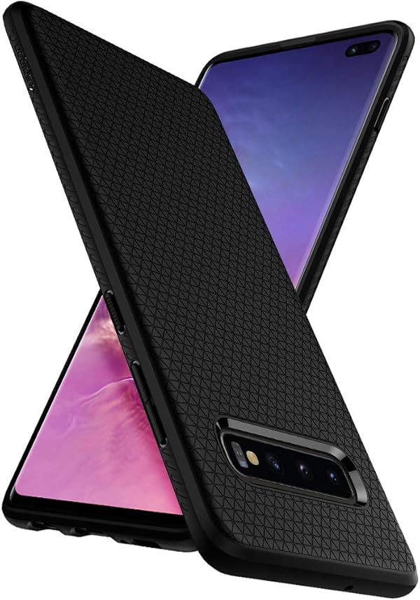 Spigen for Galaxy S10 Plus Case, Liquid Air [No Magnet Ring] [Military-Grade Protection] - Matte Black by Spigen - Image 8