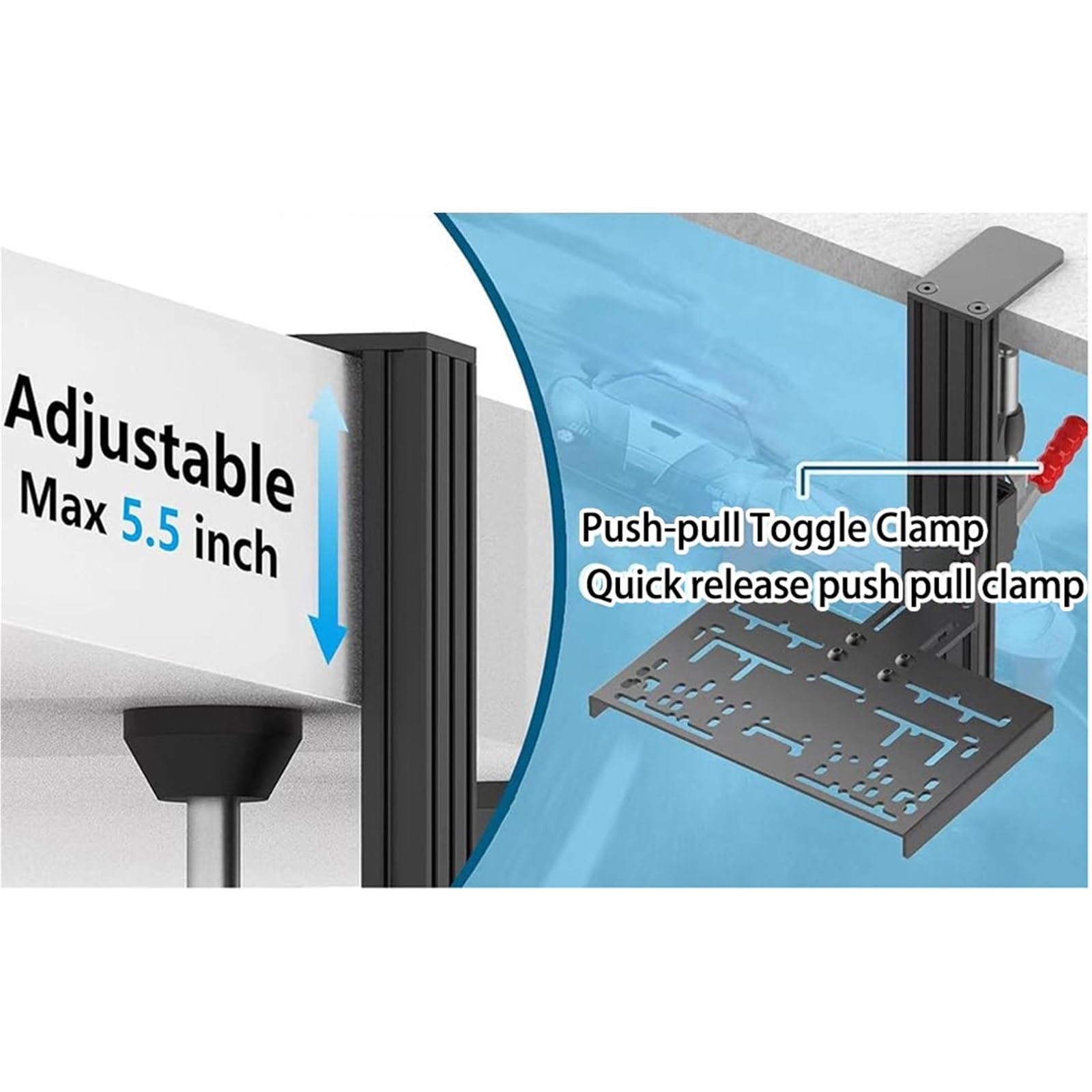 Pinzas de pistones de freno Ajuste para Logitech G Driving Force Shifter Universal escritorio montado accesorio de escritorio simulación soporte de carreras