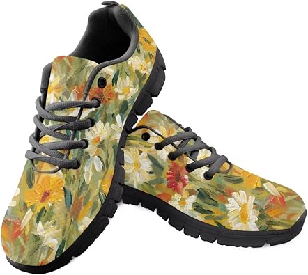 Womens Walking Shoes Fashion Sneakers Lace Up Womens Road Runnig Shoes Comfortable Mesh Sports Sneakers