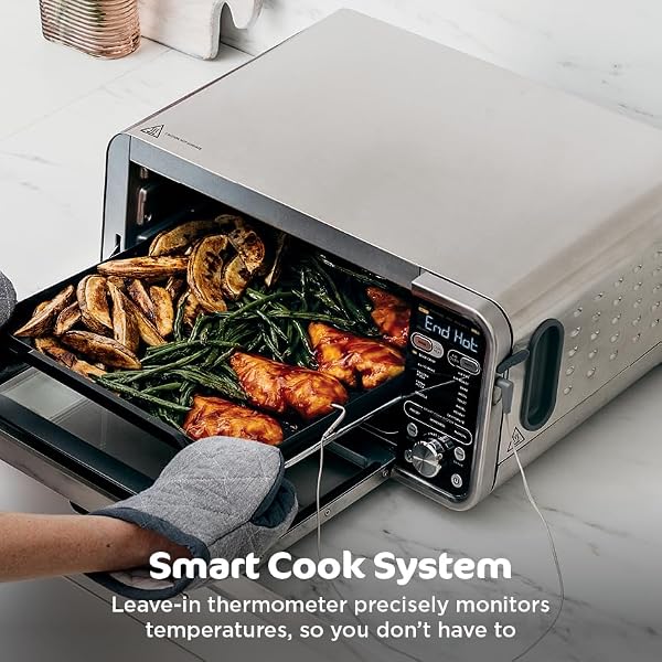 Ninja Foodi SP351 13 in 1 Air Fry Oven with Smart Thermometer, Silver - 1