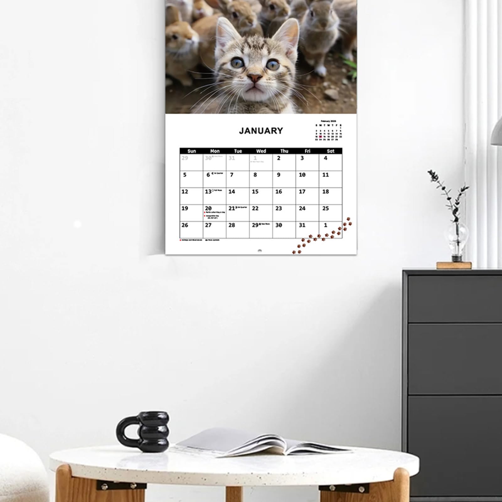 Calendrier Mural Chiens 2026-2027 | 13 Mois | Janvier 2026 à Janvier 2027 | Décoratif