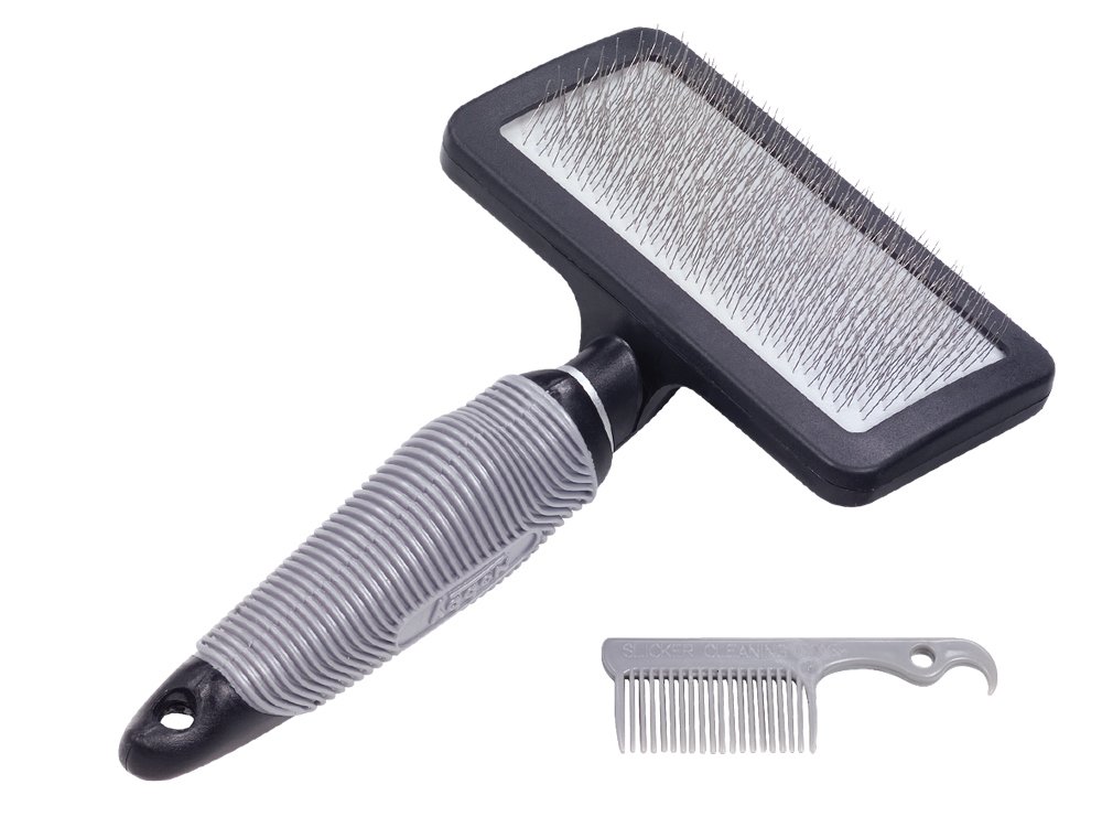 Nobby Starline Professional Grooming Range Slicker Brush with Cleaning Comb for Dog/ Cat, Large