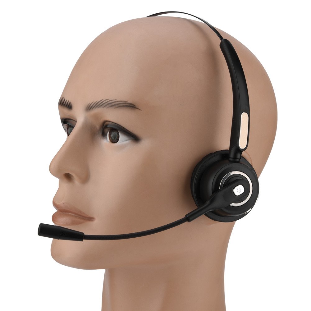 Topiky Call Center Headset, 12 ore Bluetooth Call Center Cuffie con microfono a cancellazione di rumore per computer, telefoni