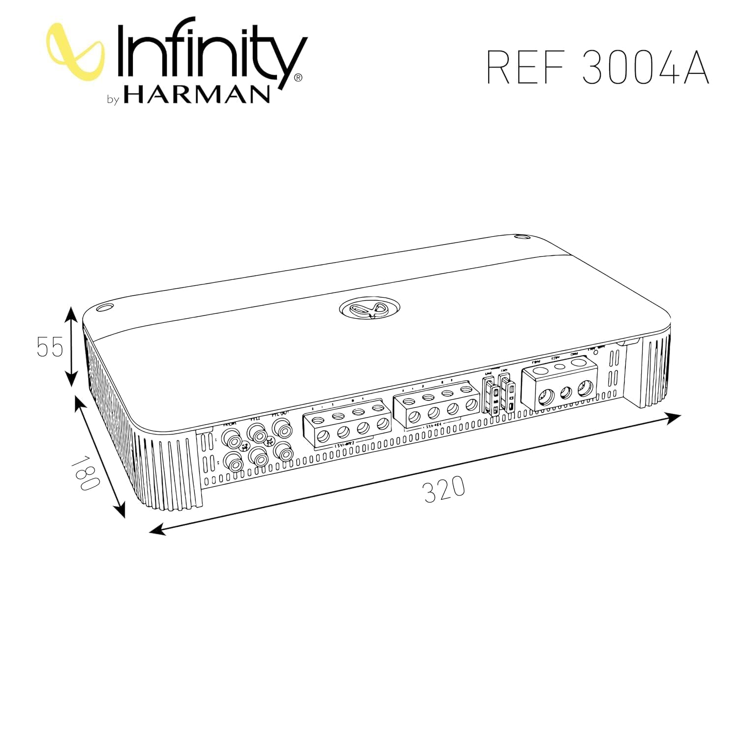 Infinity Reference 3004A Amplificador 4 Canales Coche Etapa de Potencia