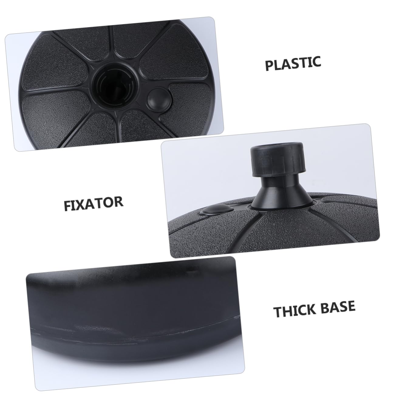 YARNOW Support de Parasol Extérieur Noir en Plastique, Base Étanche