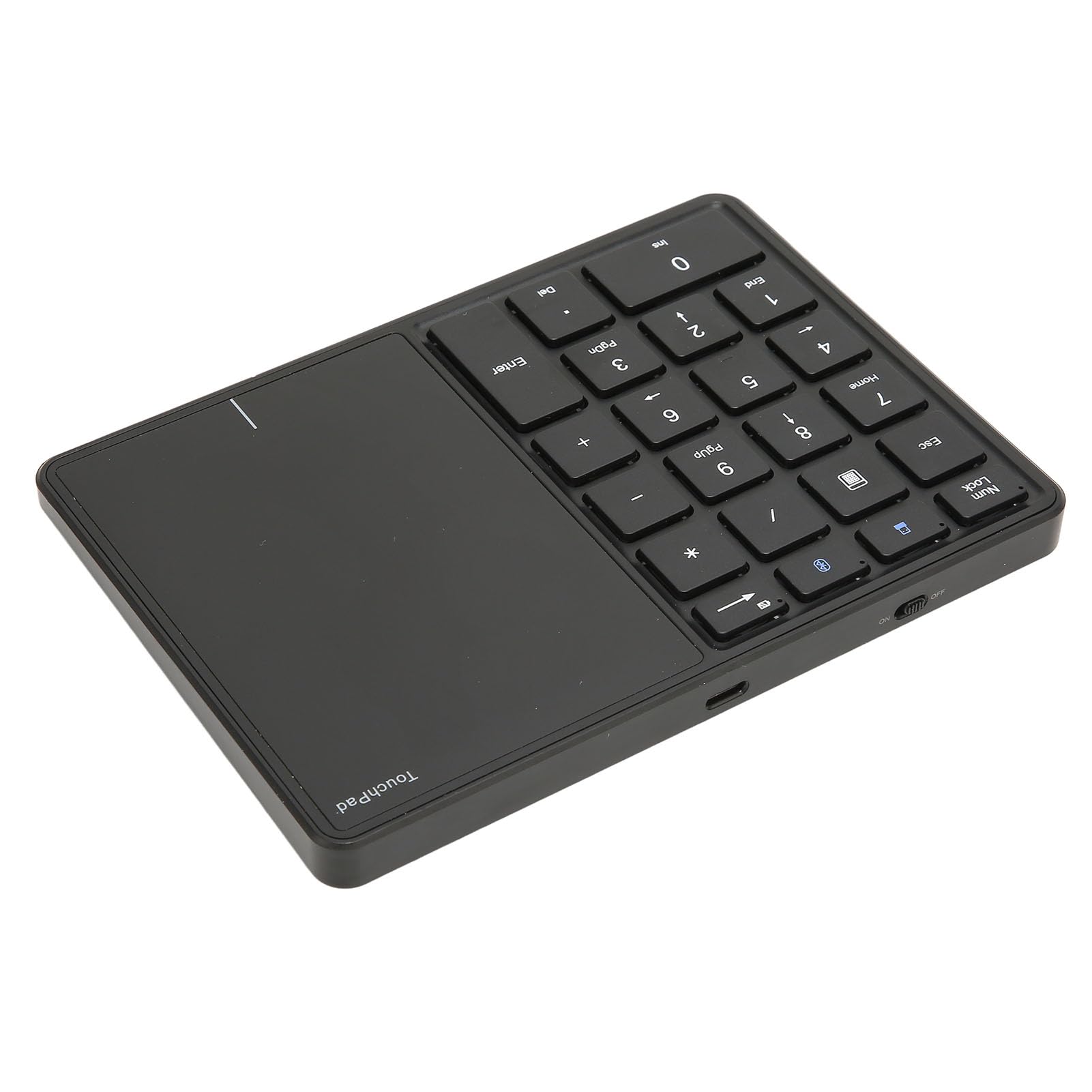 AMONIDA Tastierino Numerico Wireless a 22 Tasti con Touchpad Design Ergonomico per L'home Office ABS Leggero