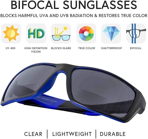 Miniatura 3 de VITENZI Gafas de sol bifocales para hombres y mujeres, gafas de lectura teñidas con lectores - Palermo, M