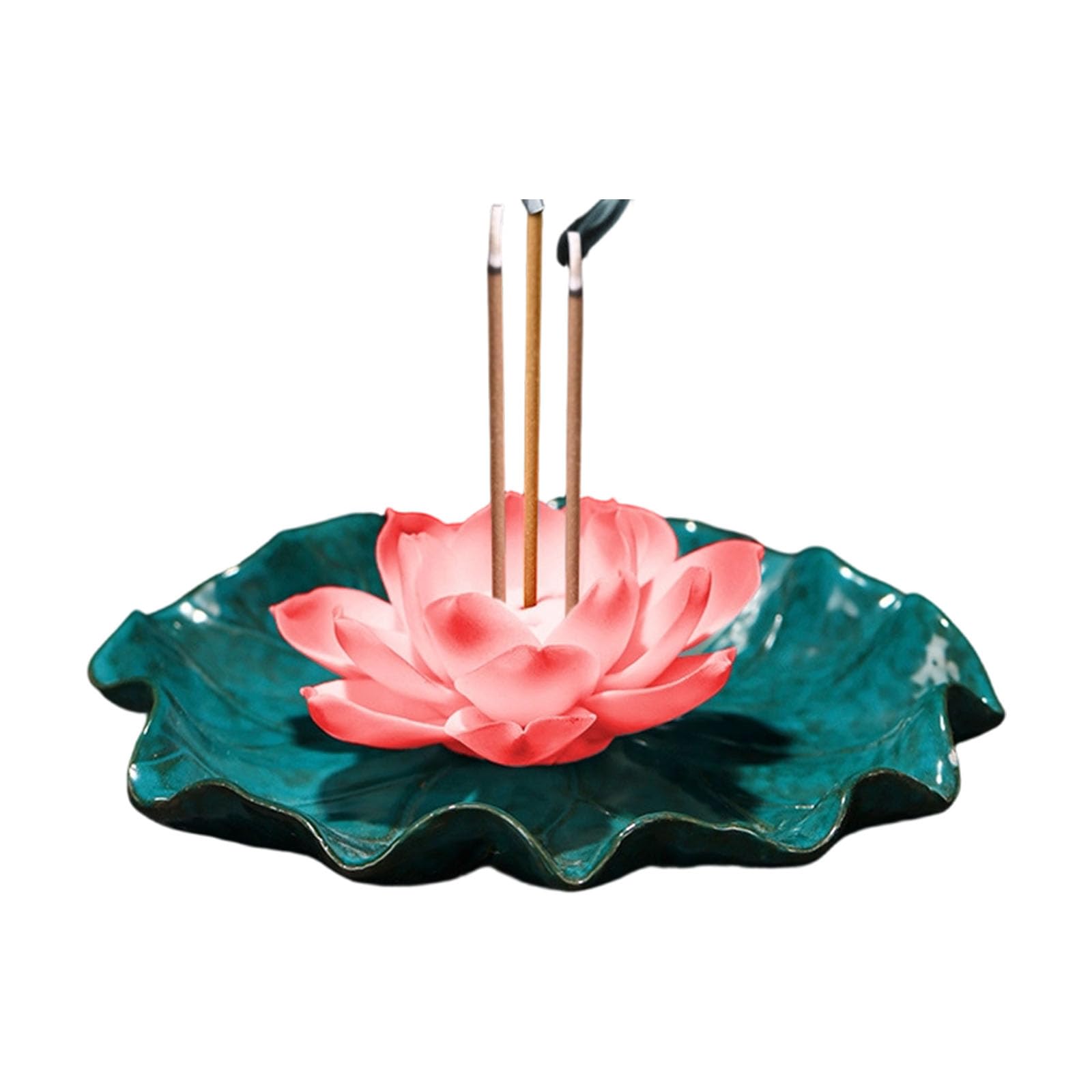 Incenses Holders for Stick, Ceramic Tray Ashes Catcher Lotuses Incensed Burners Meditations Home Decors Burners with Lotuses Holders